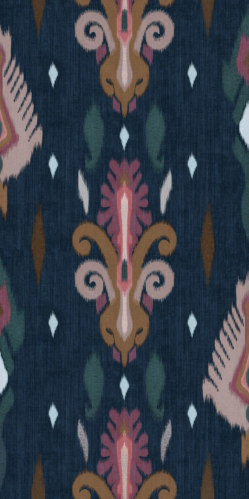A00825 Sumba Navy Ikart Wallpaper by Coordonné