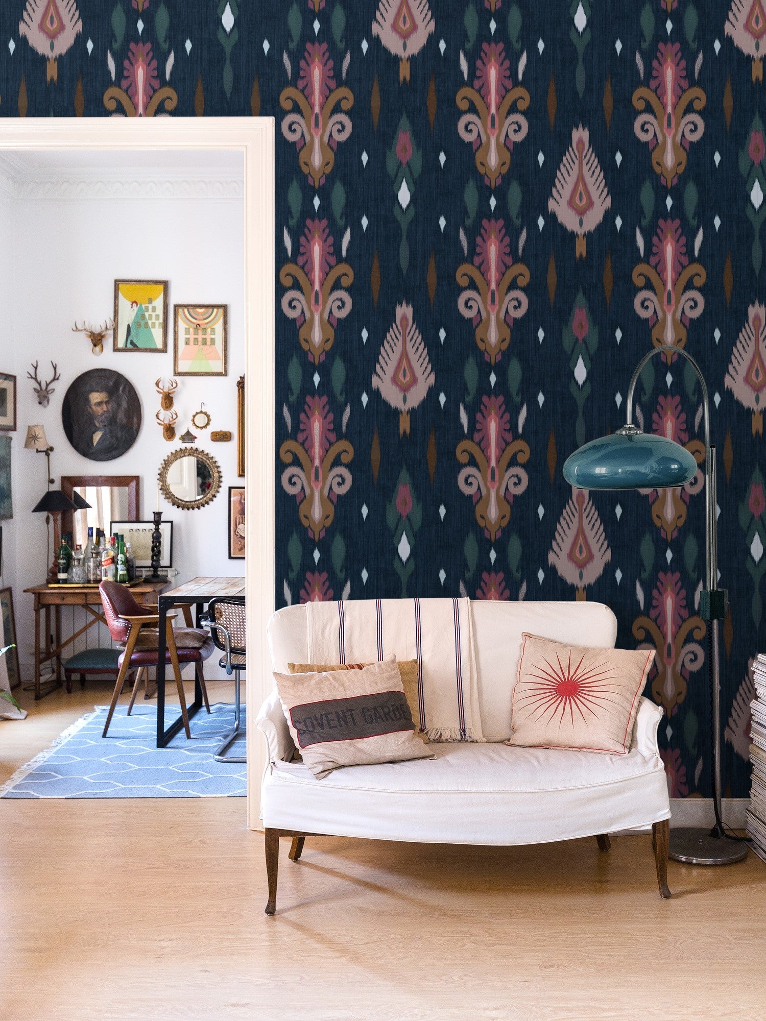 A00825 Sumba Navy Ikart Wallpaper by Coordonné