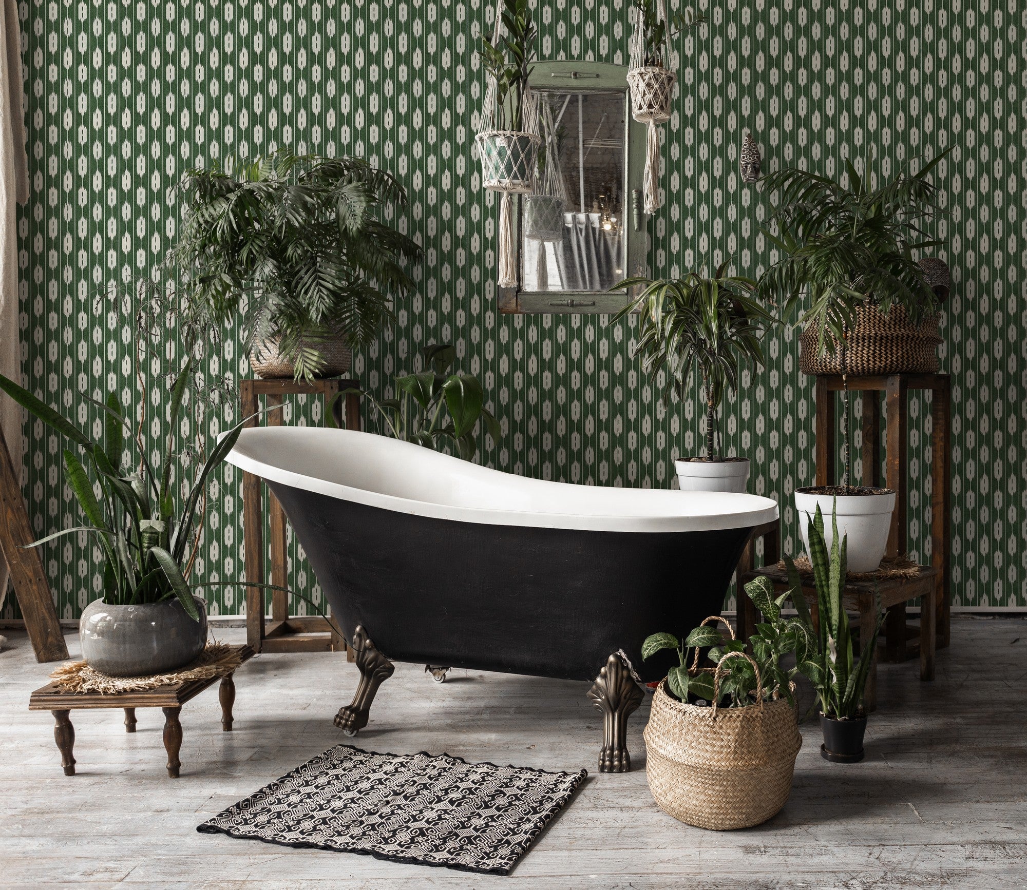 A00826 Llengües Green Ikart Wallpaper by Coordonné