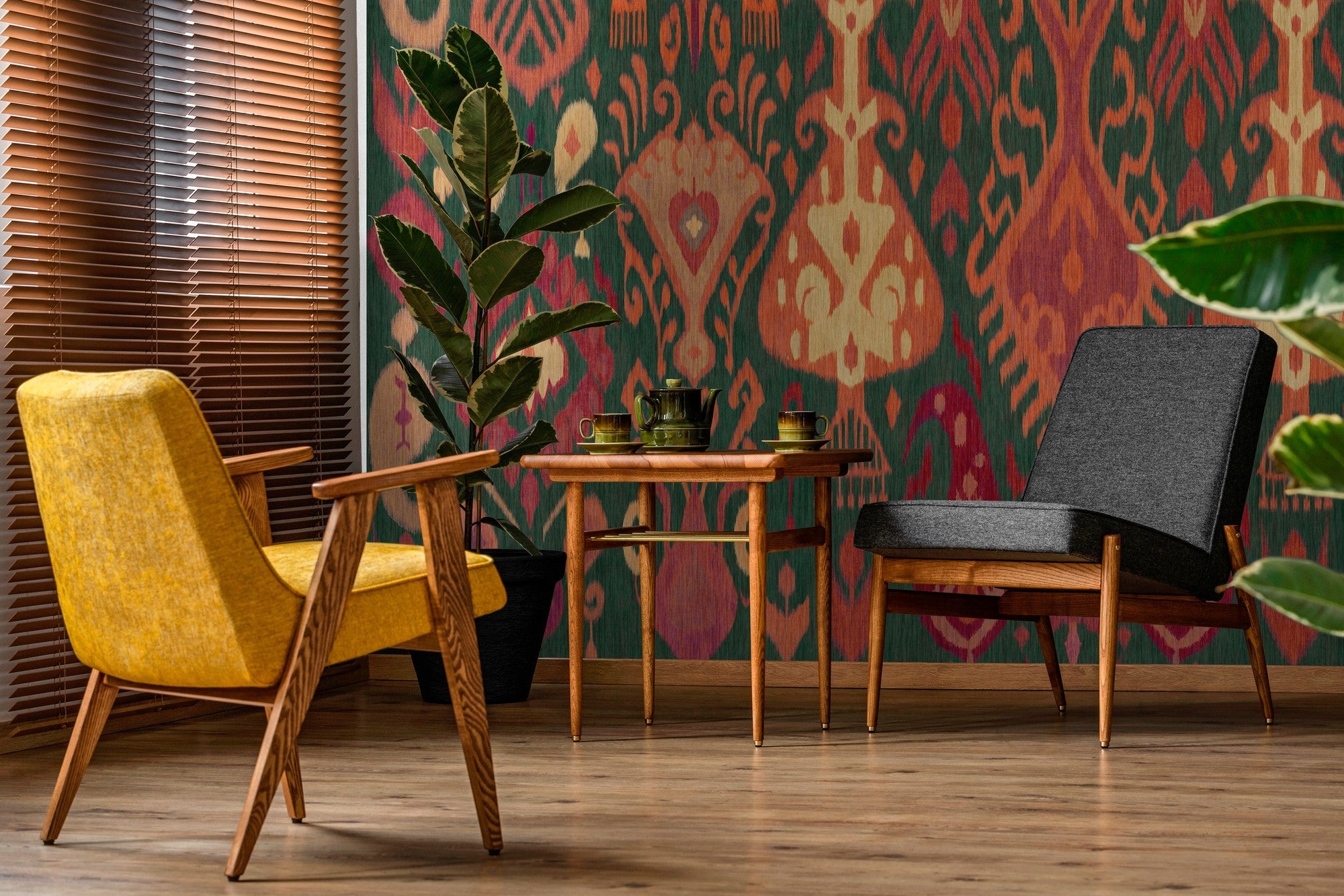 A00844 Boho Green Ikart Mural by Coordonné