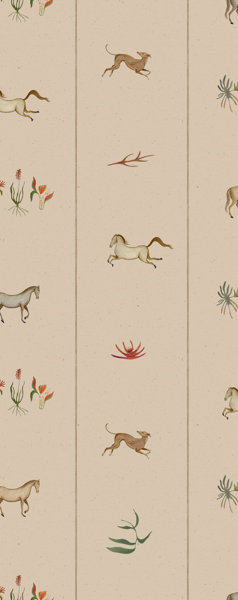 A00909 Bike ride Beige Central Saint Martins Rest Time Wallpaper by Coordonné