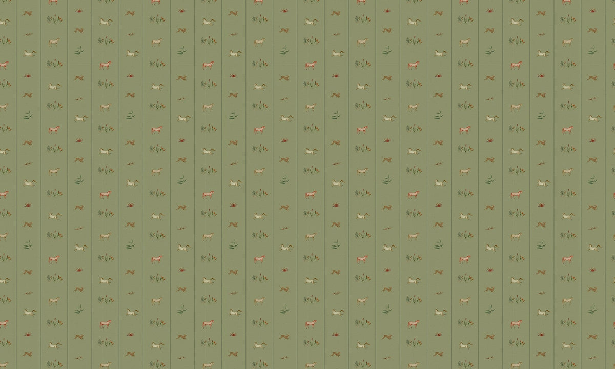 A00910 Bike ride Green Central Saint Martins Rest Time Wallpaper by Coordonné