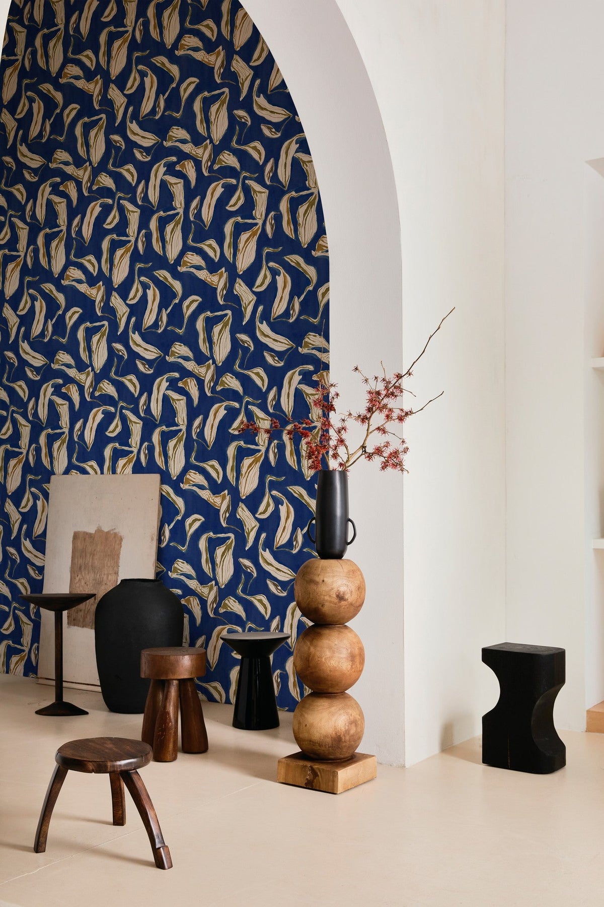 A00911 Moroccan branches Blue Central Saint Martins Rest Time Wallpaper by Coordonné