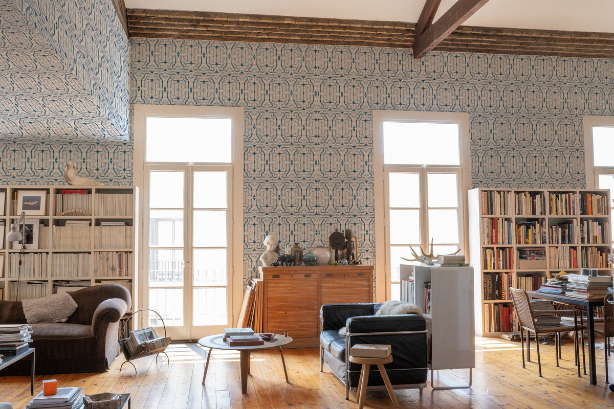 A00920 Infinity strokes Blue Central Saint Martins Rest Time Wallpaper by Coordonné
