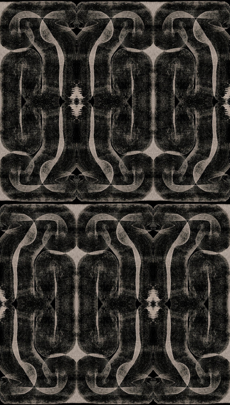 A00921 Infinity strokes Black Central Saint Martins Rest Time Wallpaper by Coordonné