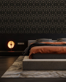 A00921 Infinity strokes Black Central Saint Martins Rest Time Wallpaper by Coordonné