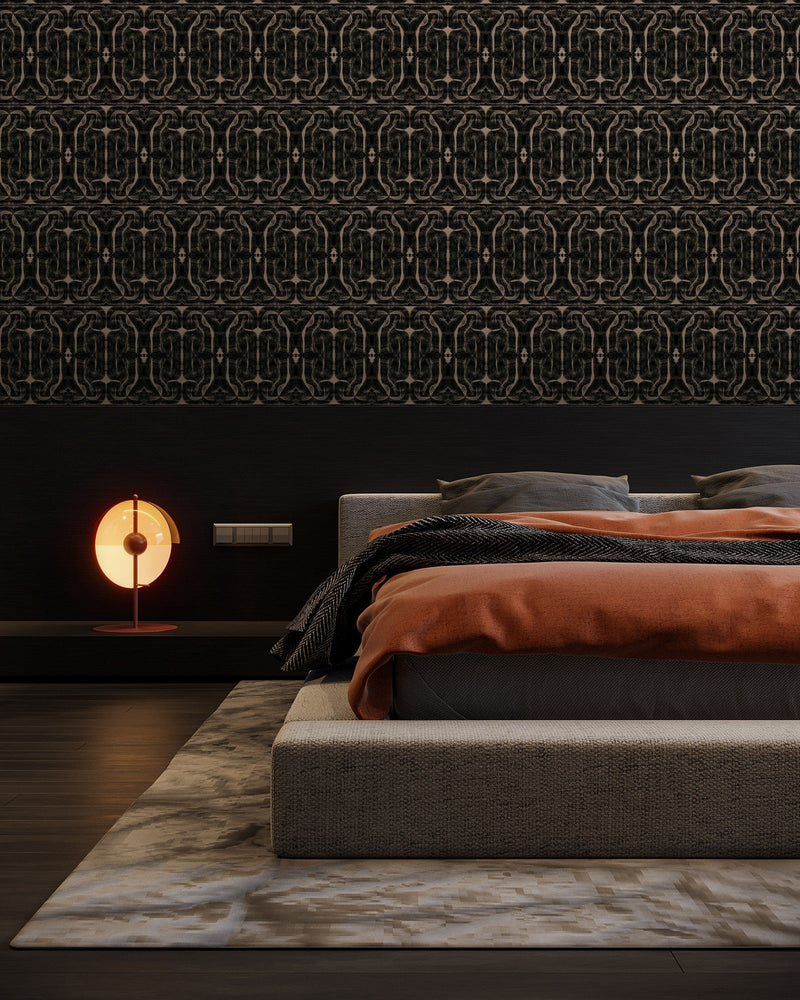 A00921 Infinity strokes Black Central Saint Martins Rest Time Wallpaper by Coordonné