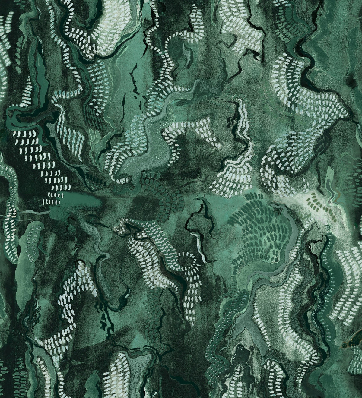 A00923 Timeless stones Green Central Saint Martins Rest Time Wallpaper by Coordonné