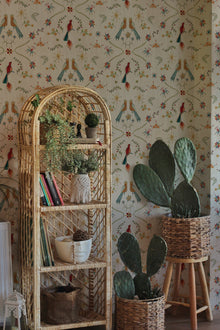 A00927 Metaphoric birds Fawn Central Saint Martins Rest Time Wallpaper by Coordonné