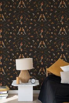 A00928 Metaphoric birds Black Central Saint Martins Rest Time Wallpaper by Coordonné