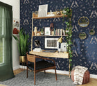 A00929 Metaphoric birds Blue Central Saint Martins Rest Time Wallpaper by Coordonné