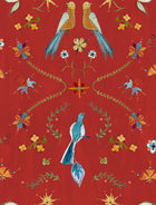 A00930 Metaphoric birds Red Central Saint Martins Rest Time Wallpaper by Coordonné