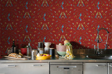 A00930 Metaphoric birds Red Central Saint Martins Rest Time Wallpaper by Coordonné