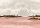 A00932 Dungeness view Pink Central Saint Martins Rest Time Mural by Coordonné (400x280cm)