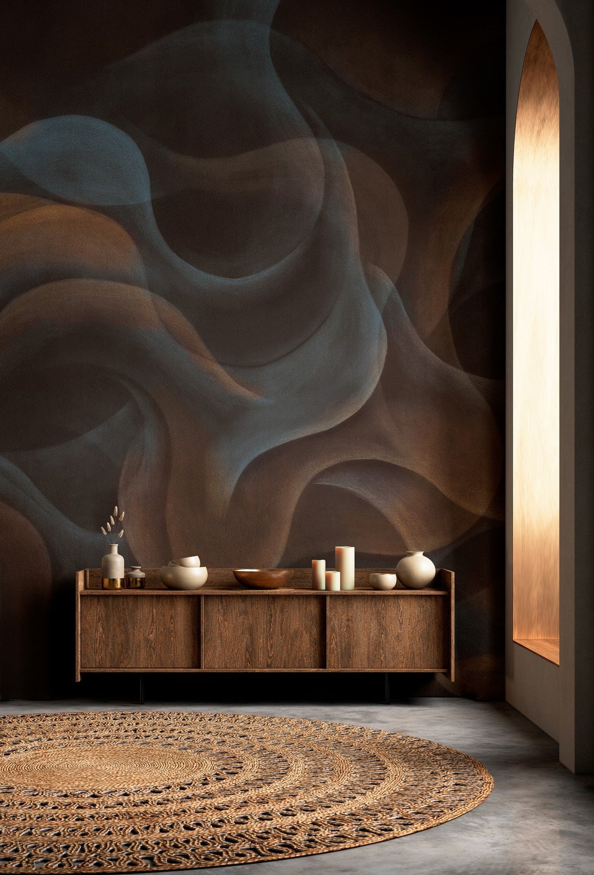 A00936 My cave Black Central Saint Martins Rest Time Mural by Coordonné (400x280cm)