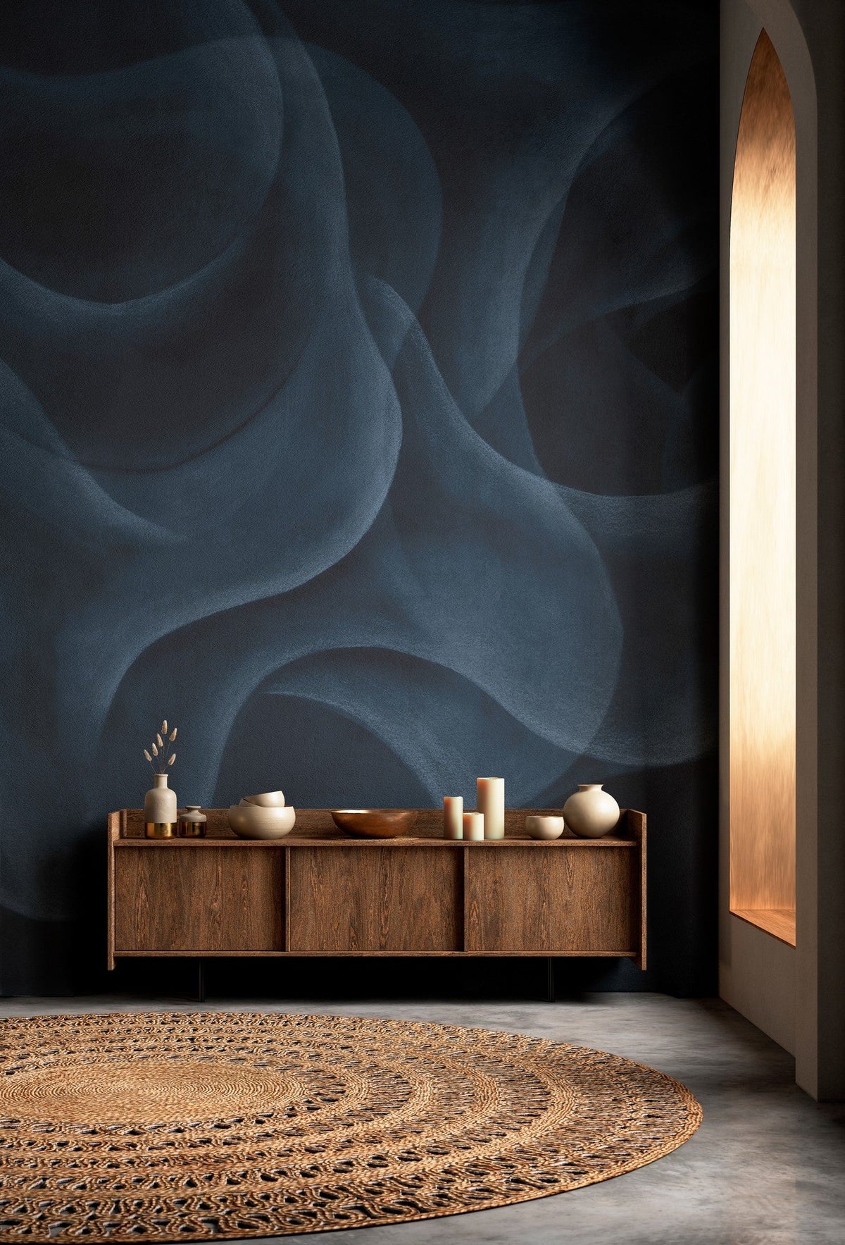 A00939 My cave Cobalt Central Saint Martins Rest Time Mural by Coordonné (400x280cm)