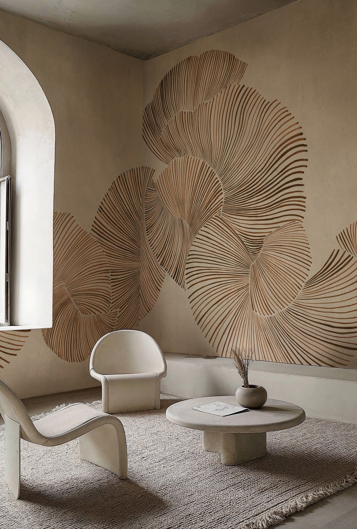 A00944 Diving moment Beige Central Saint Martins Rest Time Mural by Coordonné (400x280cm)