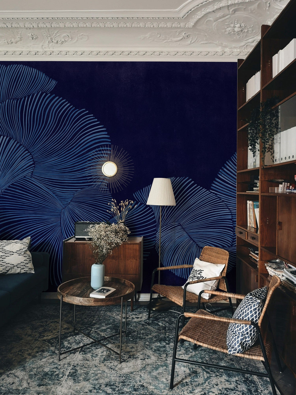 A00945 Diving moment Indigo Central Saint Martins Rest Time Mural by Coordonné (400x280cm)