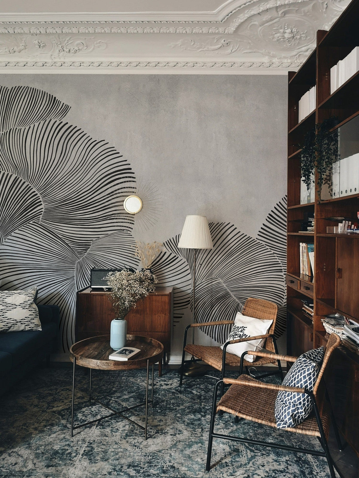 A00946 Diving moment Black Central Saint Martins Rest Time Mural by Coordonné (400x280cm)