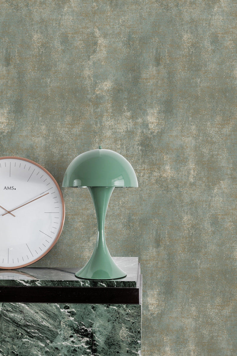 A67902 Textured Plain Teal Wallpaper by Grandeco