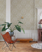 A68702 Textured Damask Grey Wallpaper by Grandeco