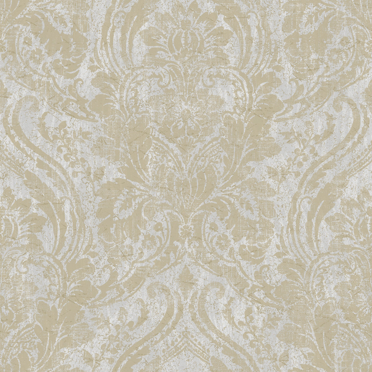 A68702 Textured Damask Grey Wallpaper by Grandeco