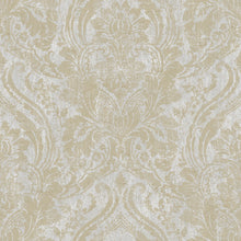 A68702 Textured Damask Grey Wallpaper by Grandeco