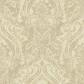 Textured Damask Cream and Gold Wallpaper by Grandeco