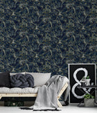 A73803 Astoria Marble Navy Wallpaper by Grandeco