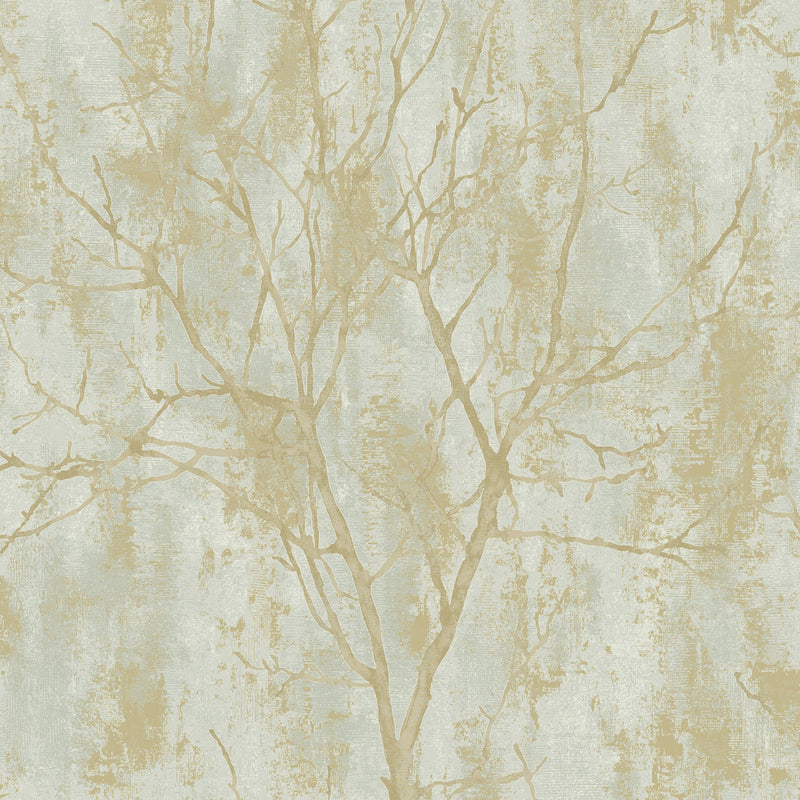 A75702 Venetian Tree Green Wallpaper by Grandeco