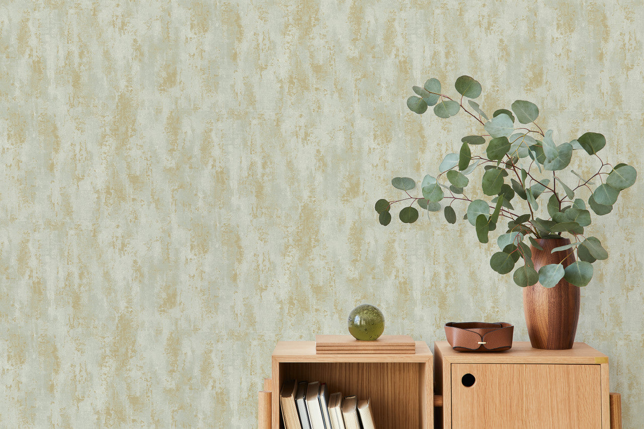 A75802 Venetian Texture Plain Green Wallpaper by Grandeco
