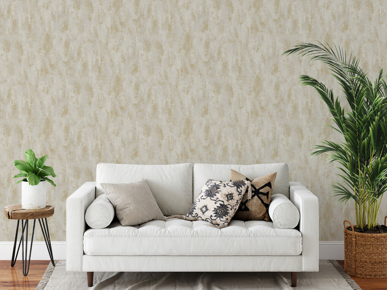 A75803 Venetian Texture Plain Taupe Wallpaper by Grandeco
