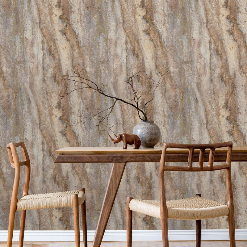 A81701 Stone Façade Rust / Slate Wallpaper by Grandeco