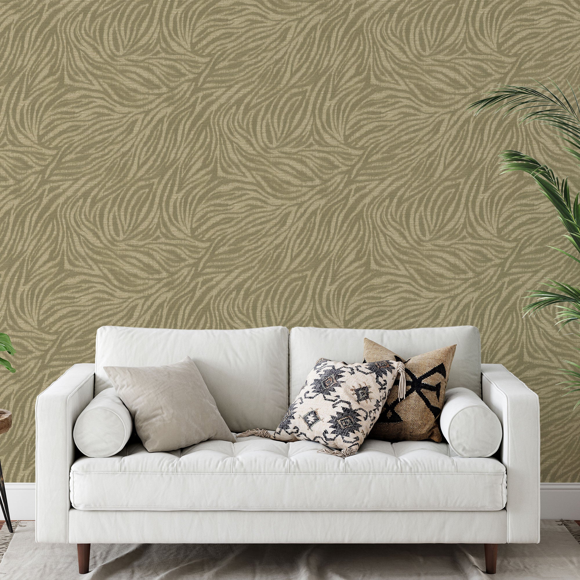 A84102 Ankara Green Wallpaper by Grandeco