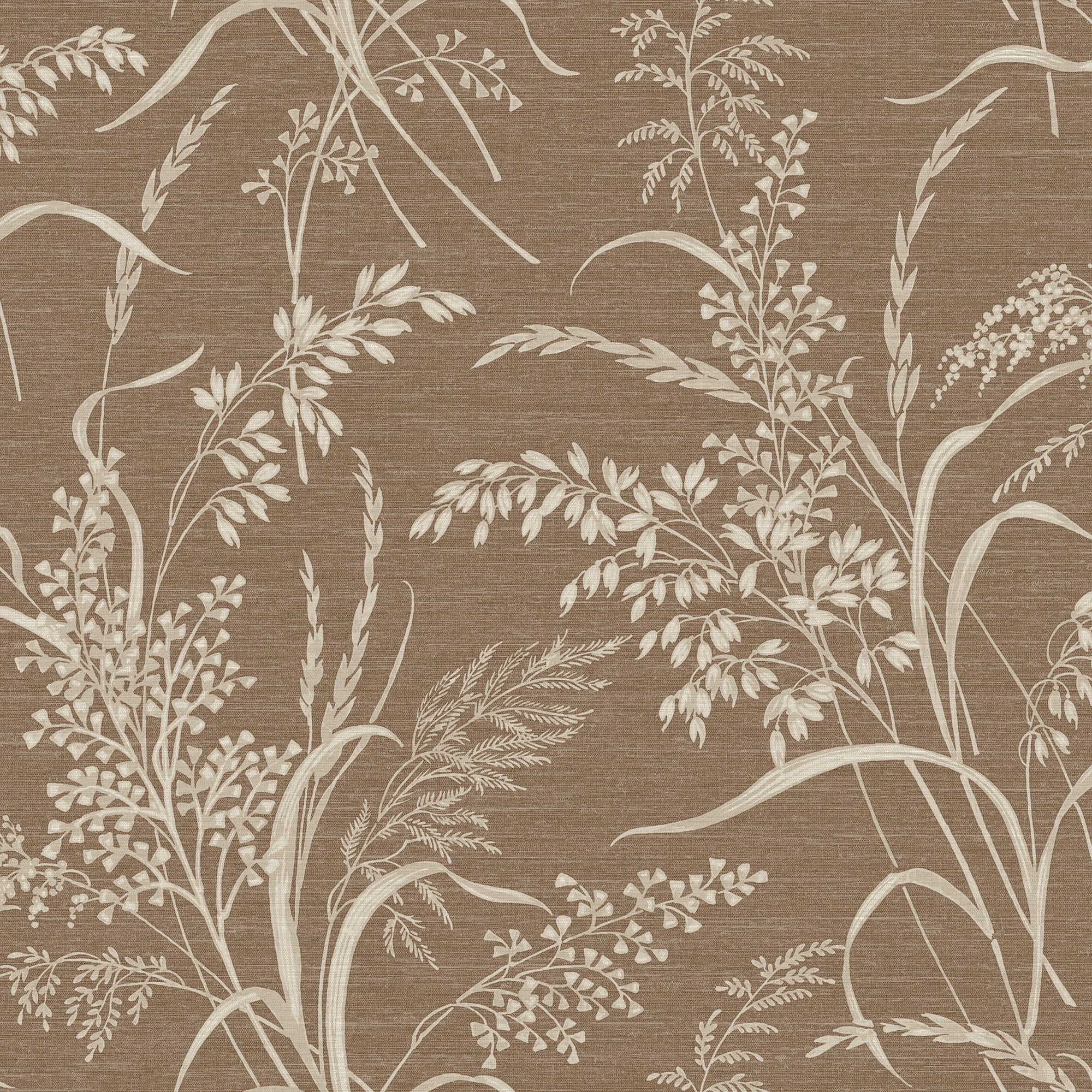 A84304 Prairie Chocolate Brown Prairie Wallpaper by Grandeco