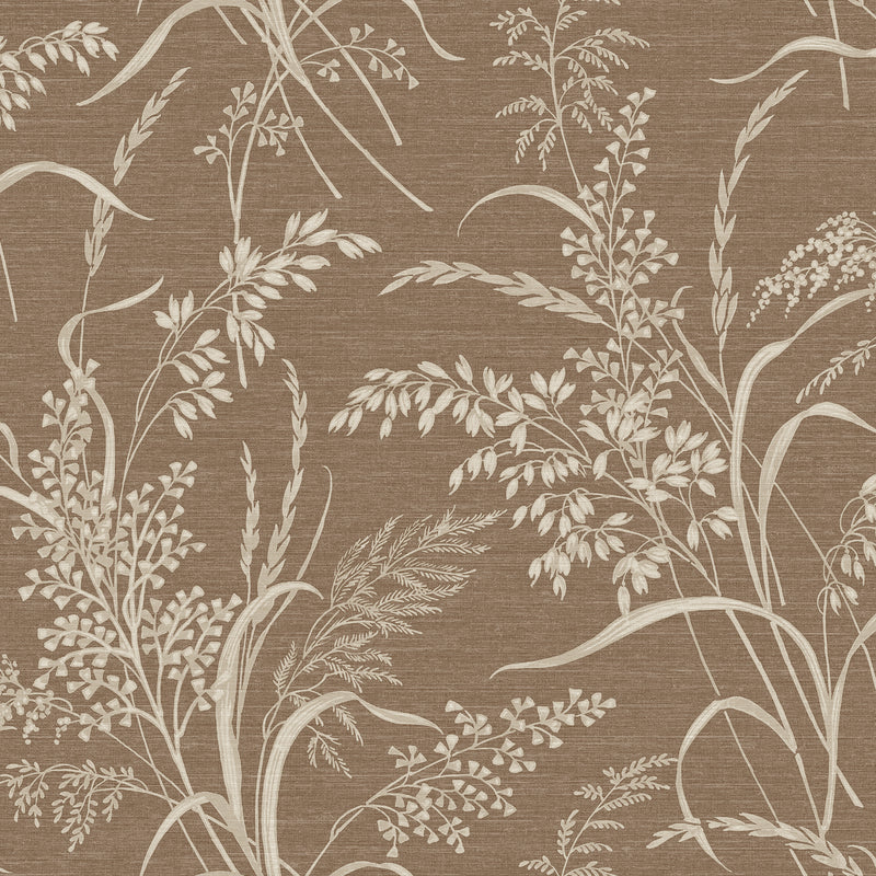 A84304 Prairie Chocolate Brown Prairie Wallpaper by Grandeco