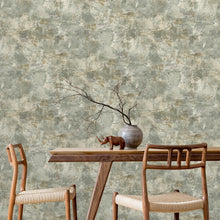 A84601 Quarry Stone Green / Grey Wallpaper by Grandeco - room