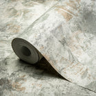 A84601 Quarry Stone Green / Grey Wallpaper by Grandeco - roll