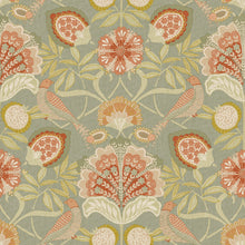 A84702 Persian Garden Sage Green Wallpaper by Grandeco - flat