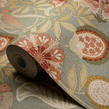 A84702 Persian Garden Sage Green Wallpaper by Grandeco - roll