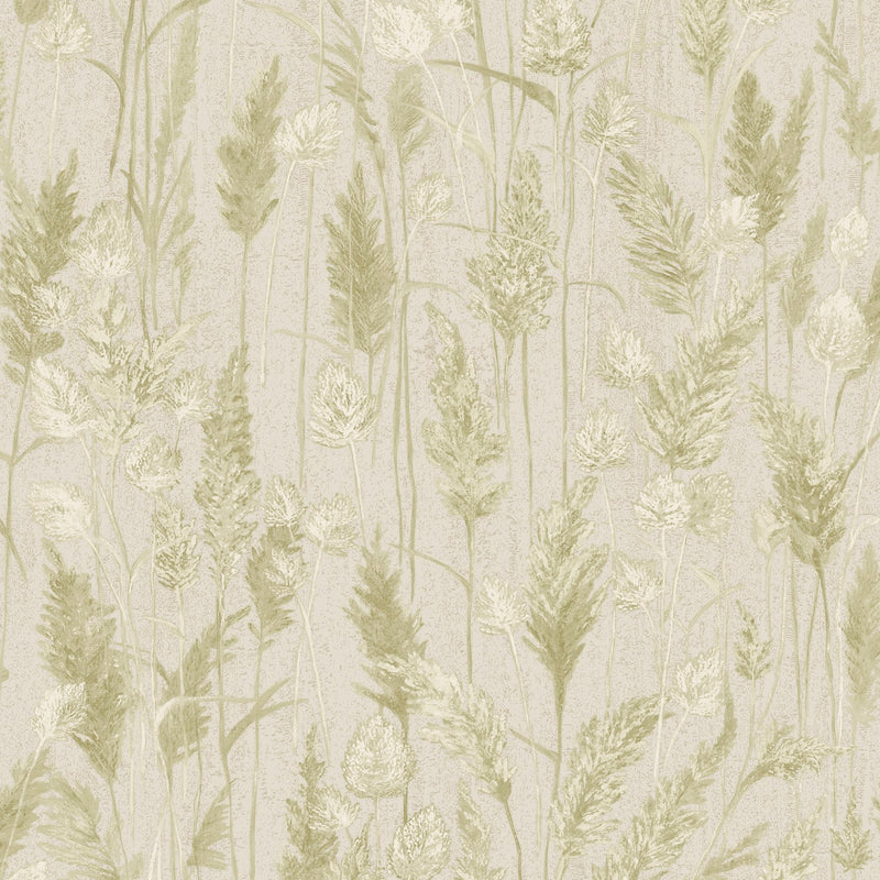 Meadow Grasses Green Wallpaper by Grandeco