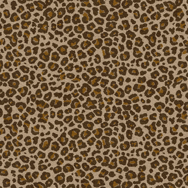 A86302 Leopard Chocolate & Gold Paul Moneypenny Wallpaper by Grandeco