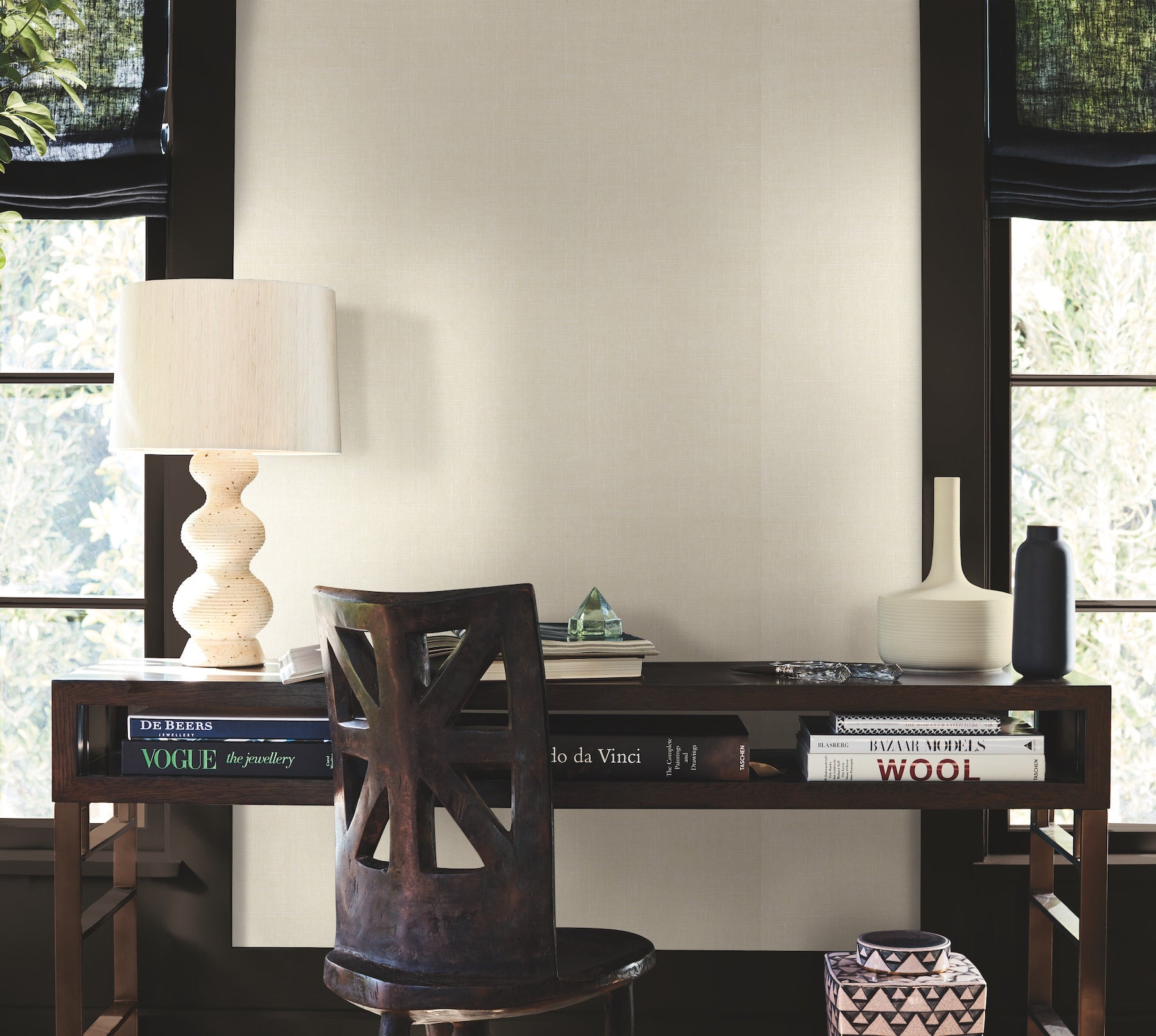 AB1801 Woven Linen Cloud Artifacts Wallpaper by York Wallcoverings