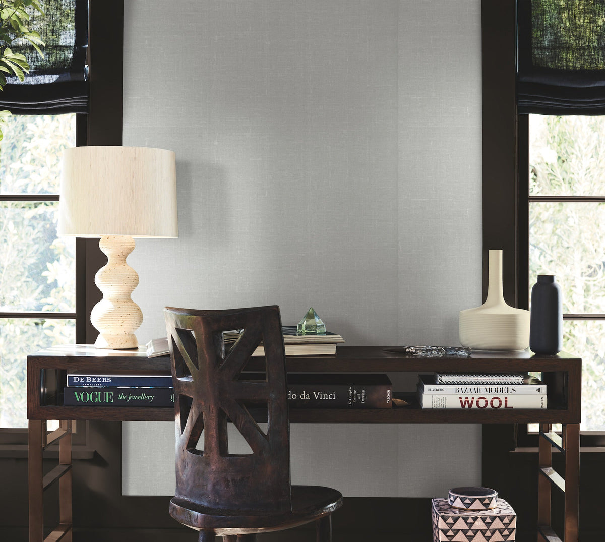 AB1804 Woven Linen Dove Artifacts Wallpaper by York Wallcoverings