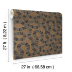 AB3001 Ophidia Brown Artifacts Wallpaper by York Wallcoverings