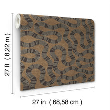 AB3001 Ophidia Brown Artifacts Wallpaper by York Wallcoverings