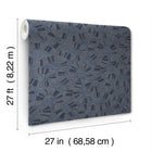 AB3002 Ophidia Navy Artifacts Wallpaper by York Wallcoverings