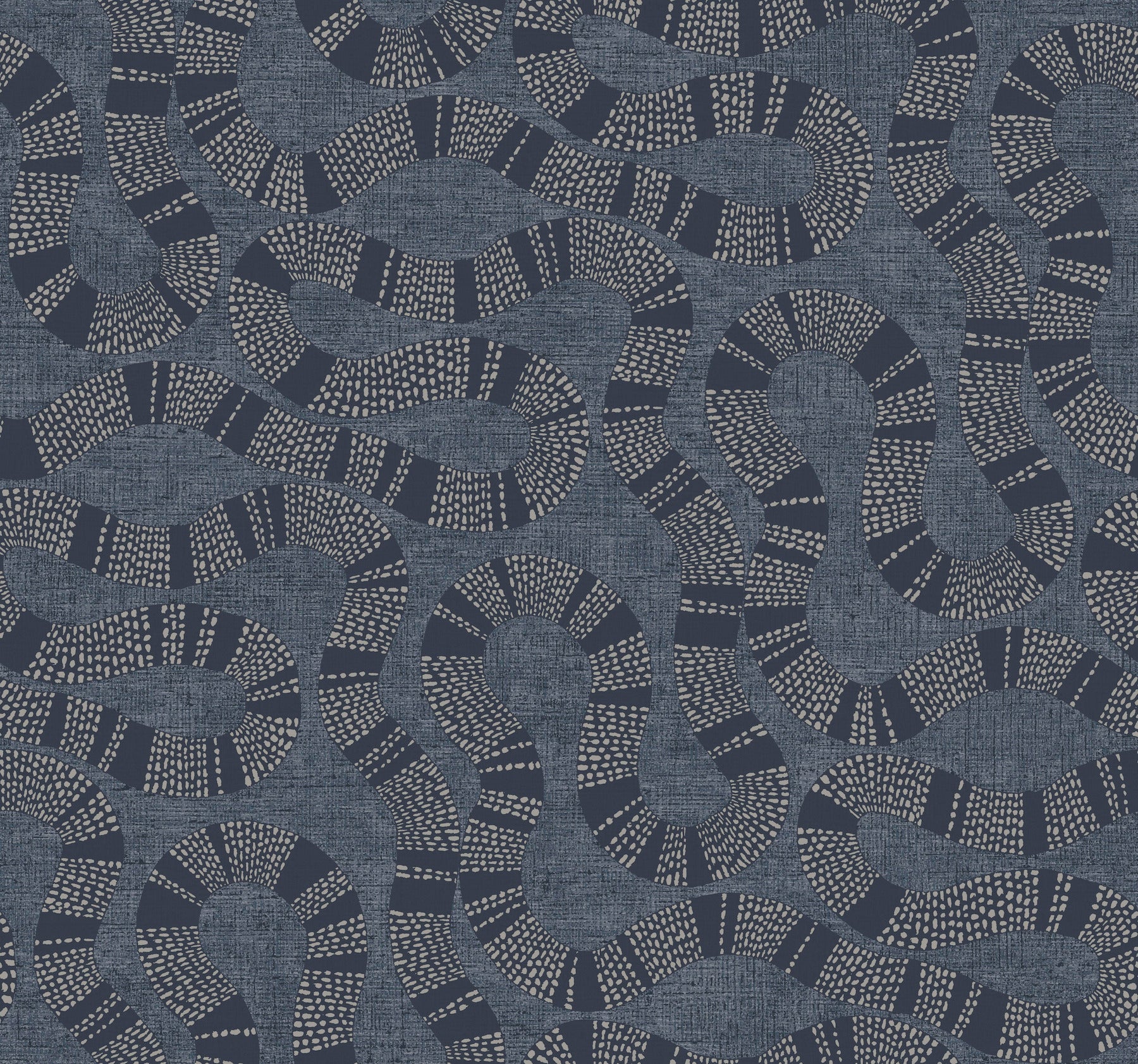AB3002 Ophidia Navy Artifacts Wallpaper by York Wallcoverings