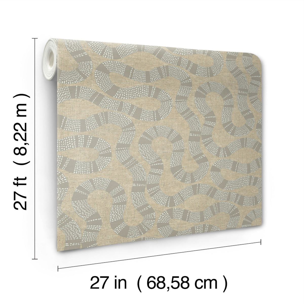 AB3003 Ophidia Taupe Artifacts Wallpaper by York Wallcoverings