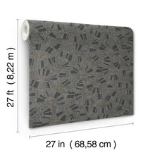 AB3004 Ophidia Black Artifacts Wallpaper by York Wallcoverings